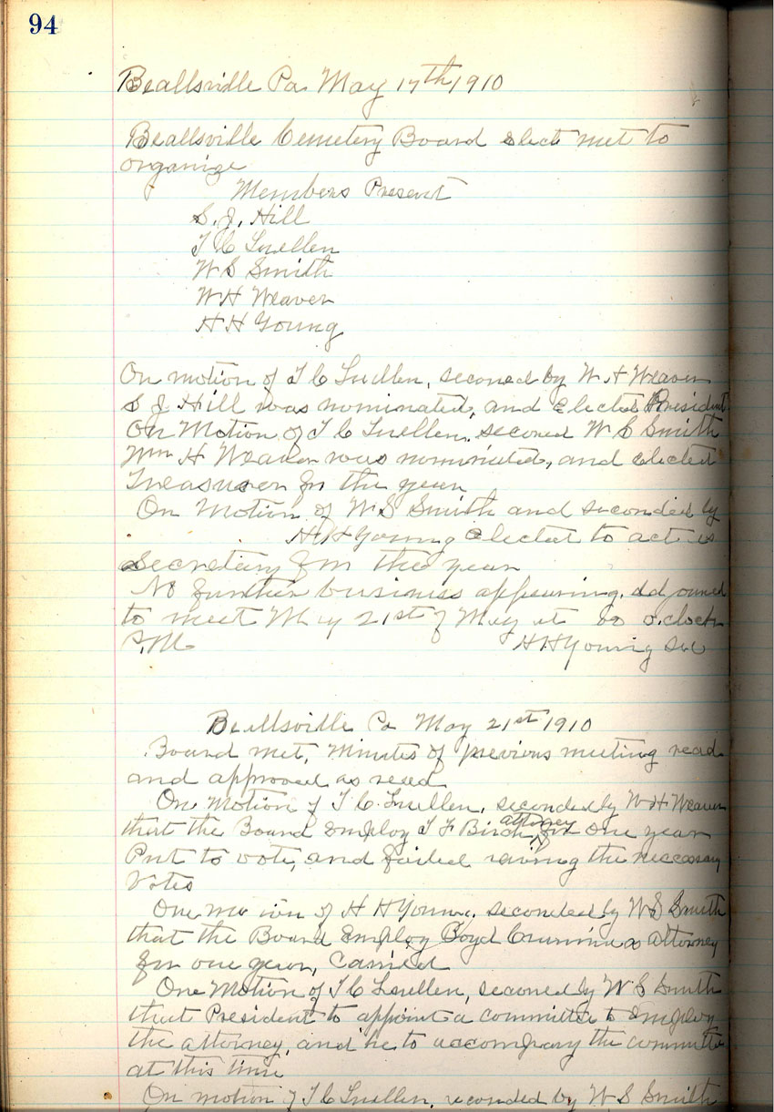 minute book